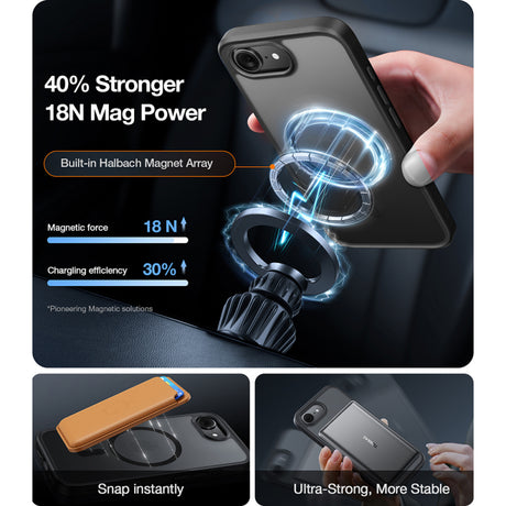 Husa MagSafe pentru Apple iPhone 16e, Torras, Guardian - Neagra - NotebookGsm