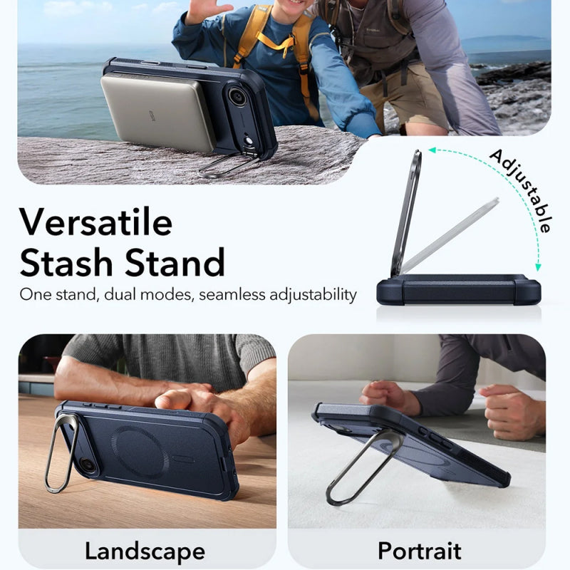 Husa MagSafe pentru Apple iPhone 17 Air, ESR, Cyber Armor Kickstand