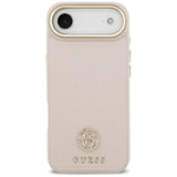 Husa MagSafe pentru Apple iPhone 17 Air, Guess, Grained Strass Logo, Roz