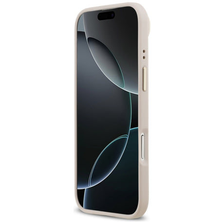 Husa MagSafe pentru Apple iPhone 17 Air, Guess, Grained Strass Logo, Roz - Maro Argintie - NotebookGsm