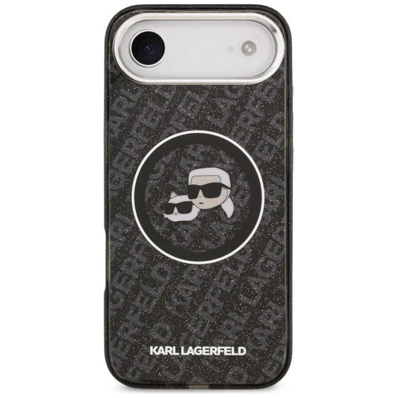 Husa MagSafe pentru Apple iPhone 17 Air, Karl Lagerfeld, IML Glitter Karl &amp; Choupette`s Heads