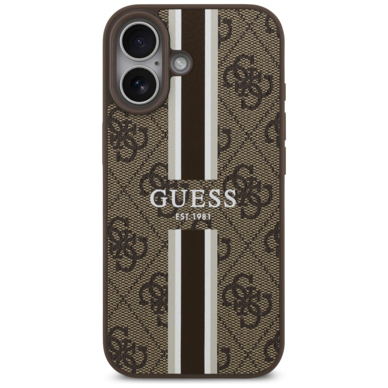 Husa MagSafe pentru Apple iPhone 17, Guess, 4G Printed Stripes