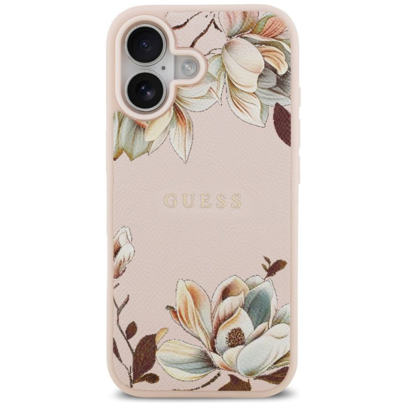 Husa MagSafe pentru Apple iPhone 17, Guess, Grained Flowers