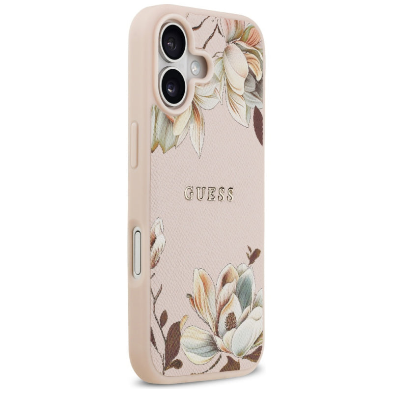 Husa MagSafe pentru Apple iPhone 17, Guess, Grained Flowers
