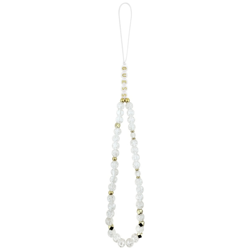 Husa MagSafe pentru Apple iPhone 17, Guess, IML Flowers with Pearl Strap