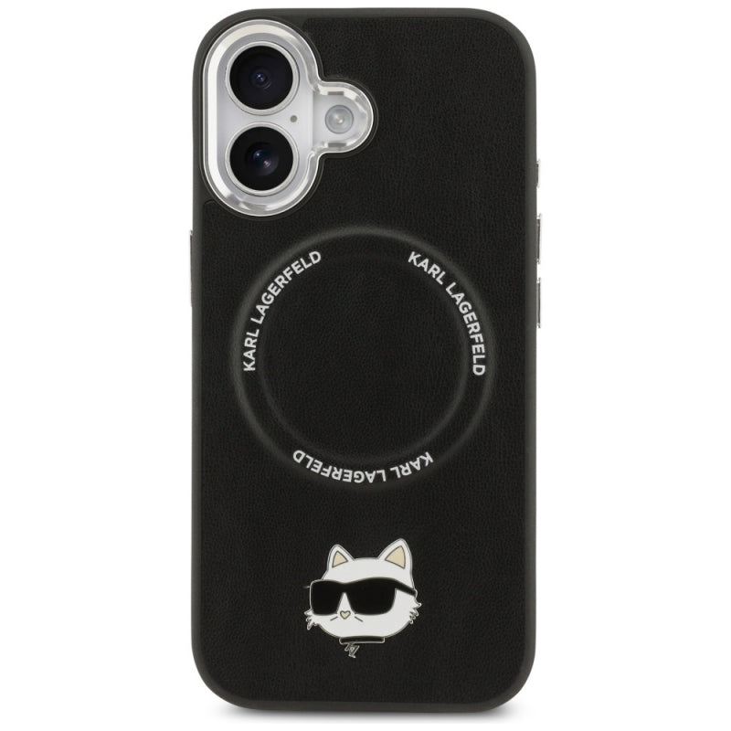Husa MagSafe pentru Apple iPhone 17, Karl Lagerfeld, Choupette Pin - Neagra - NotebookGsm
