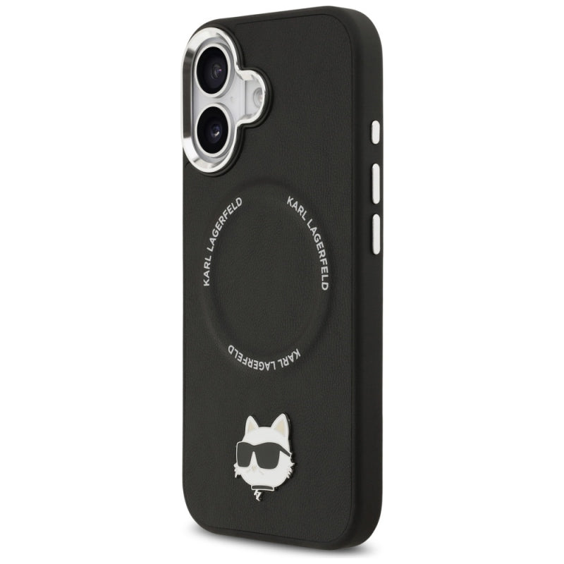 Husa MagSafe pentru Apple iPhone 17, Karl Lagerfeld, Choupette Pin - Neagra - NotebookGsm