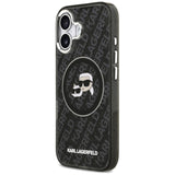 Husa MagSafe pentru Apple iPhone 17, Karl Lagerfeld, Glitter Karl &amp; Choupette Head