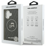 Husa MagSafe pentru Apple iPhone 17, Karl Lagerfeld, Glitter Karl &amp; Choupette Head