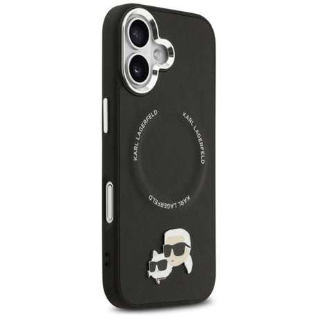 Husa MagSafe pentru Apple iPhone 17, Karl Lagerfeld, Karl &amp; Choupette Pins - Neagra - NotebookGsm