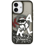 Husa MagSafe pentru Apple iPhone 17, Karl Lagerfeld, Liquid Glitter Logo Choupett