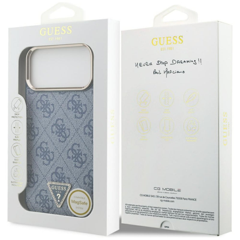 Husa MagSafe pentru Apple iPhone 17 Pro, Guess, 4G Triangle Logo