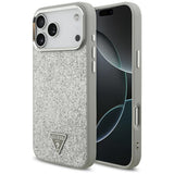 Husa MagSafe pentru Apple iPhone 17 Pro, Guess, Glitter Triangle Logo