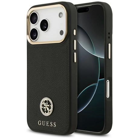 Husa MagSafe pentru Apple iPhone 17 Pro, Guess, Grained Strass Logo