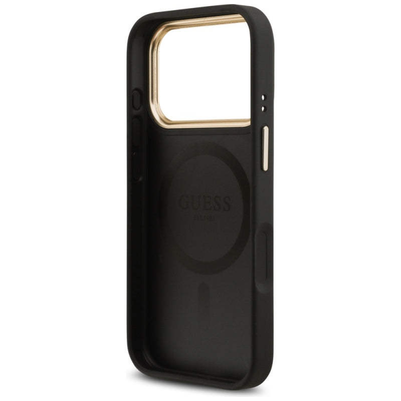 Husa MagSafe pentru Apple iPhone 17 Pro, Guess, Grained Strass Logo