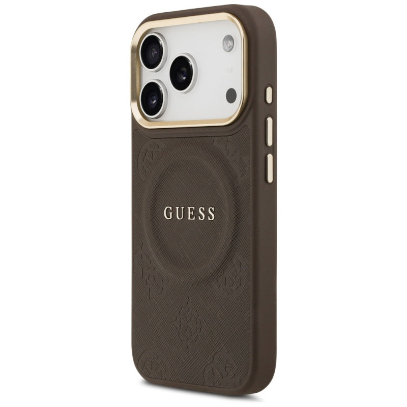 Husa MagSafe pentru Apple iPhone 17 Pro, Guess, Peony Hot Stamp