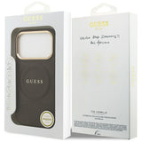 Husa MagSafe pentru Apple iPhone 17 Pro, Guess, Peony Hot Stamp