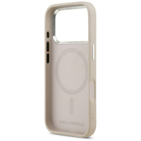 Husa MagSafe pentru Apple iPhone 17 Pro, Karl Lagerfeld, Choupette Pin - Roz - NotebookGsm