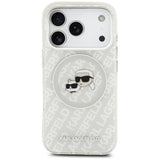 Husa MagSafe pentru Apple iPhone 17 Pro, Karl Lagerfeld, Glitter Karl &amp; Choupette Head