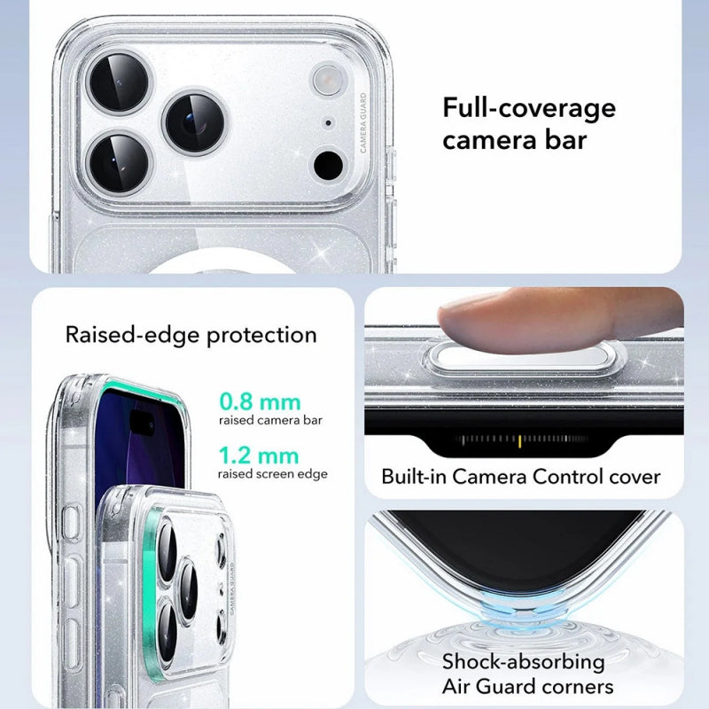 Husa MagSafe pentru Apple iPhone 17 Pro Max, ESR, Classic Hybrid Shimm