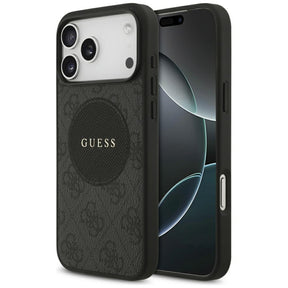 Husa MagSafe pentru Apple iPhone 17 Pro Max, Guess, 4G Circle Classic Logo - Neagra - NotebookGsm