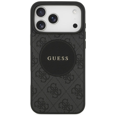 Husa MagSafe pentru Apple iPhone 17 Pro Max, Guess, 4G Circle Classic Logo - Neagra - NotebookGsm
