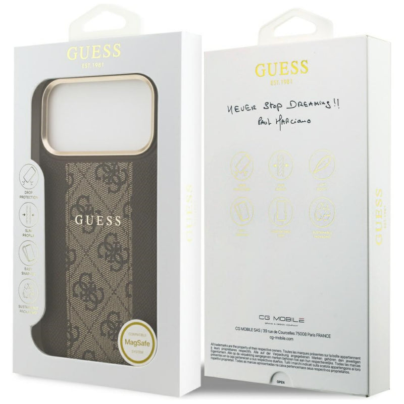 Husa MagSafe pentru Apple iPhone 17 Pro Max, Guess, 4G Stripe