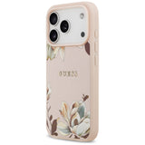 Husa MagSafe pentru Apple iPhone 17 Pro Max, Guess, Grained Flowers