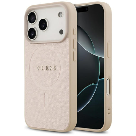 Husa MagSafe pentru Apple iPhone 17 Pro Max, Guess, Saffiano Classic Log