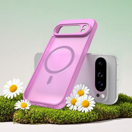 Husa MagSafe pentru Google Pixel 10 Pro, Techsuit, HaloFrost II - Roz - NotebookGsm