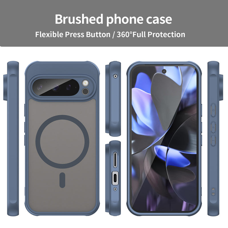Husa MagSafe pentru Google Pixel 9 Pro, Techsuit, HaloFrost II, Bleumarin