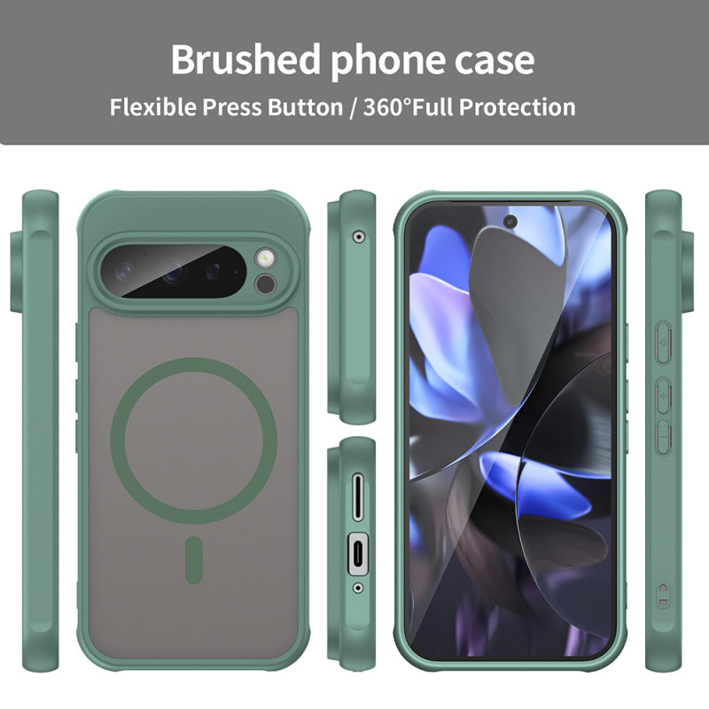 Husa MagSafe pentru Google Pixel 9 Pro, Techsuit, HaloFrost II, Verde