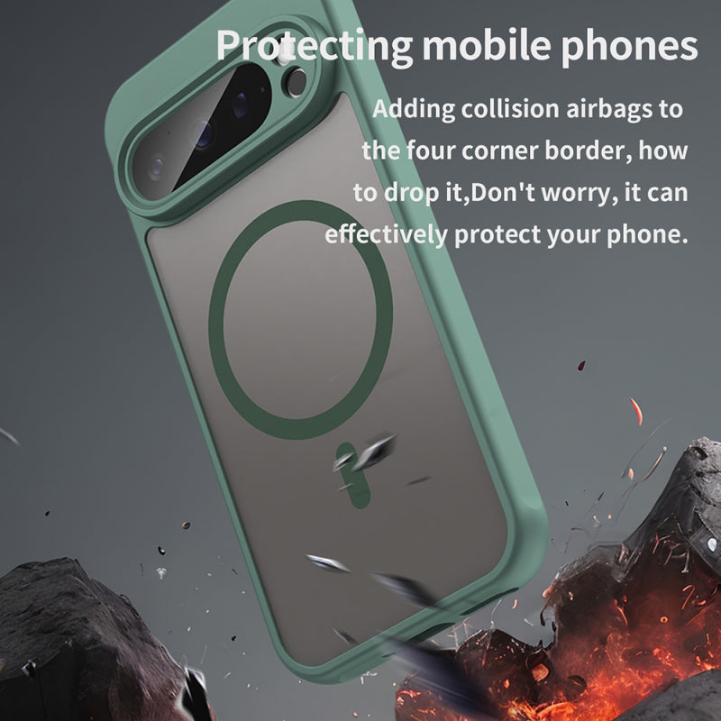 Husa MagSafe pentru Google Pixel 9 Pro, Techsuit, HaloFrost II, Verde