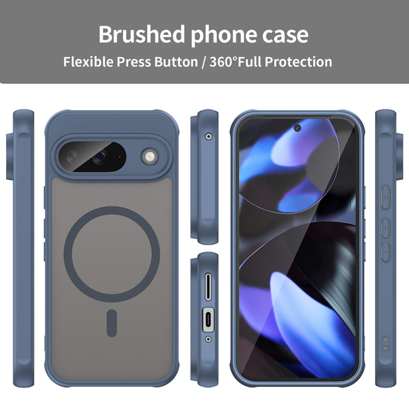 Husa MagSafe pentru Google Pixel 9, Techsuit, HaloFrost II, Bleumarin