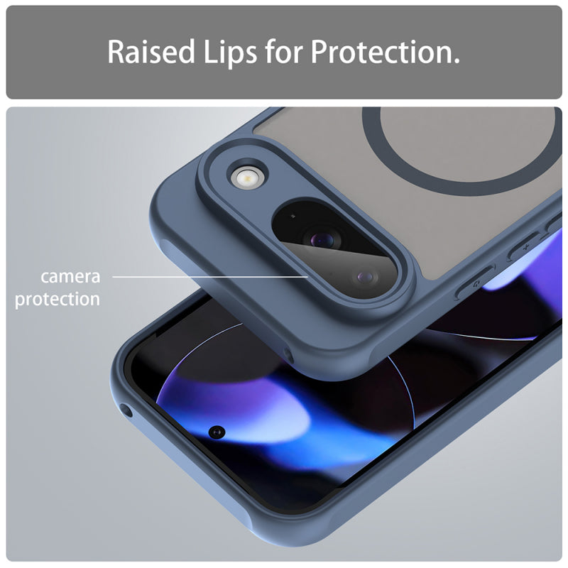 Husa MagSafe pentru Google Pixel 9, Techsuit, HaloFrost II, Bleumarin