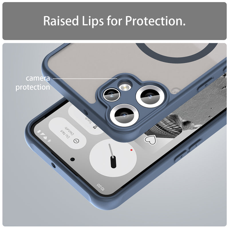 Husa MagSafe pentru Nothing CMF Phone 2 Pro, Techsuit, HaloFrost II, Bleumarin