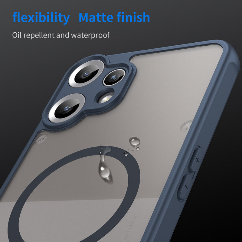 Husa MagSafe pentru Nothing CMF Phone 2 Pro, Techsuit, HaloFrost II, Bleumarin