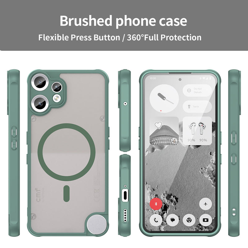 Husa MagSafe pentru Nothing CMF Phone 2 Pro, Techsuit, HaloFrost II, Verde