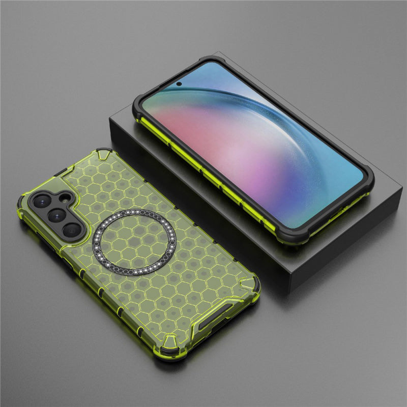 Husa MagSafe pentru Samsung Galaxy S25 S931, Techsuit, HoneyComb Shiel