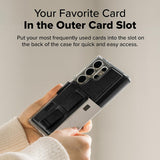 Husa MagSafe pentru Samsung Galaxy S23 Ultra S918, Ringke, Folio Grip Wallet, Neagra, Resigilat