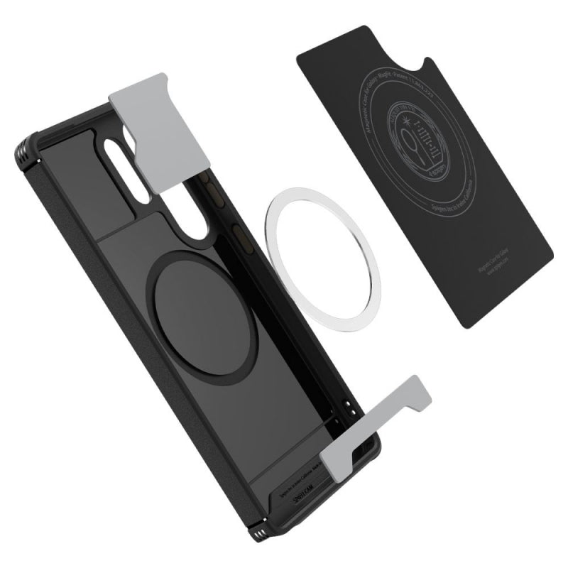 Husa MagSafe pentru Samsung Galaxy S25 Ultra S938, Spigen, Mag Armor, Neagra ACS08913