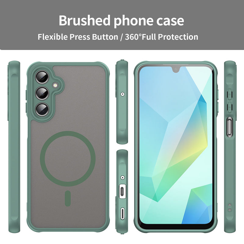 Husa MagSafe pentru Samsung Galaxy A16 5G A166 / A16 4G A165, Techsuit, HaloFrost II, Verde