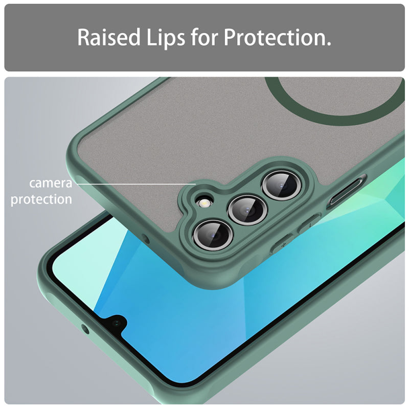 Husa MagSafe pentru Samsung Galaxy A16 5G A166 / A16 4G A165, Techsuit, HaloFrost II, Verde