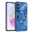 Husa MagSafe pentru Samsung Galaxy A35 5G A356, Techsuit, Luxury Glitter, Albastra
