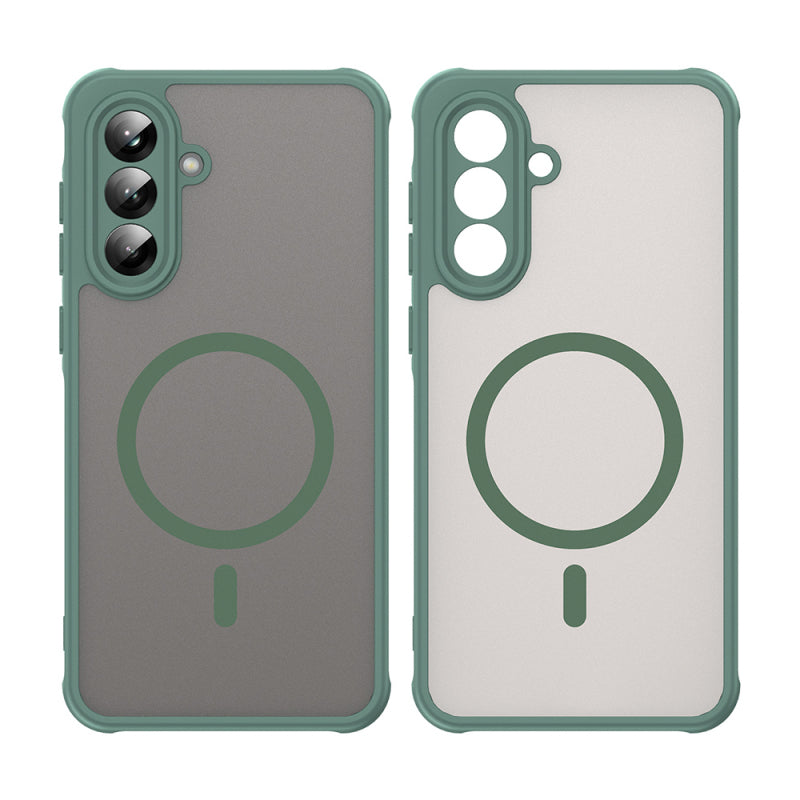 Husa MagSafe pentru Samsung Galaxy A36 A366, Techsuit, HaloFrost II, Verde