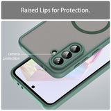 Husa MagSafe pentru Samsung Galaxy A36 A366, Techsuit, HaloFrost II, Verde
