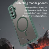 Husa MagSafe pentru Samsung Galaxy A36 A366, Techsuit, HaloFrost II, Verde