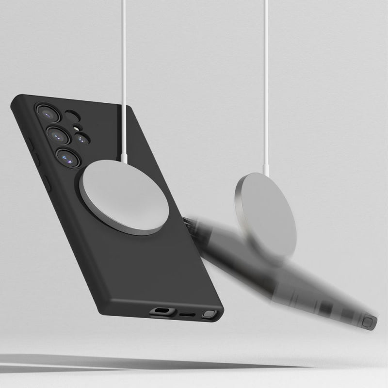 Husa MagSafe pentru Samsung Galaxy A36 A366, Techsuit, SoftFlex, Roz Inchis
