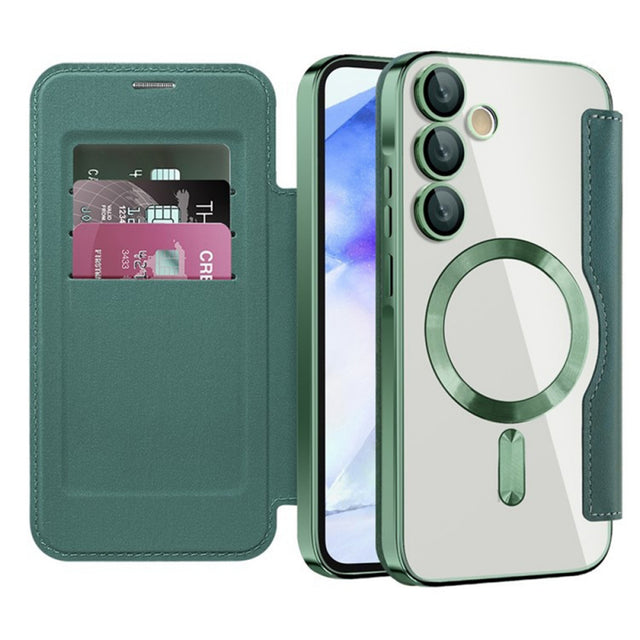 Husa MagSafe pentru Samsung Galaxy A55 5G A556, Techsuit, SmartMag Book