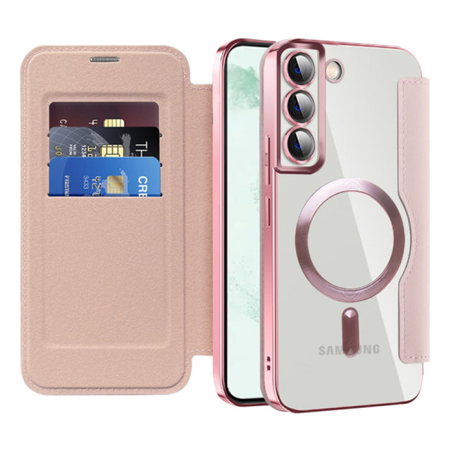 Husa MagSafe pentru Samsung Galaxy S22+ 5G S906, Techsuit, SmartMag Book